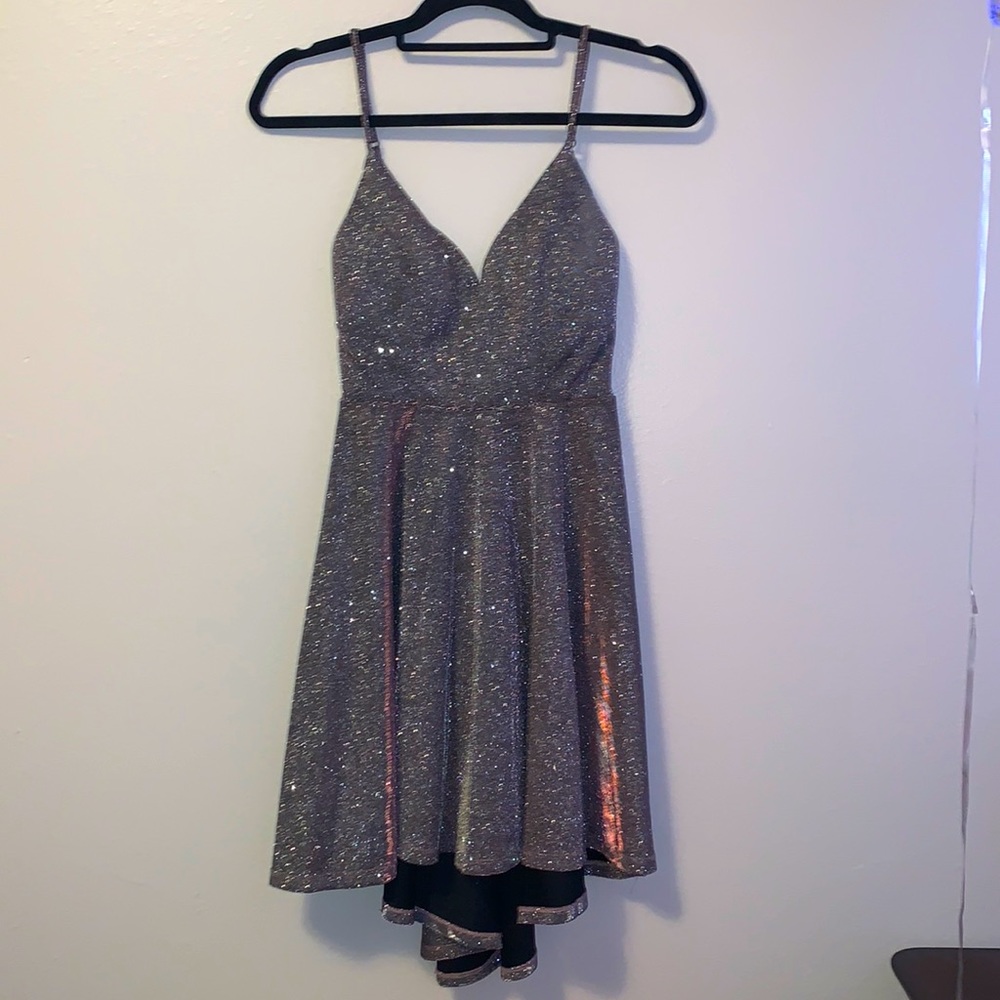 B. Darlin Juniors’ Iridescent Party Dress